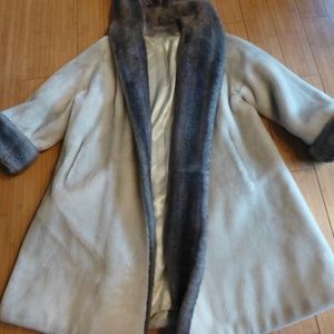 PRINCETON faux fur hooded full  length coa…